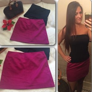 💕BEAUTIFUL like suede EXPRESS magenta skirt+shirt