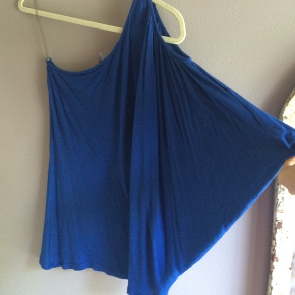 Blue one shoulder top