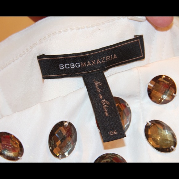 BCBG Max Azria Cream Crystal Dress - Picture 4 of 4