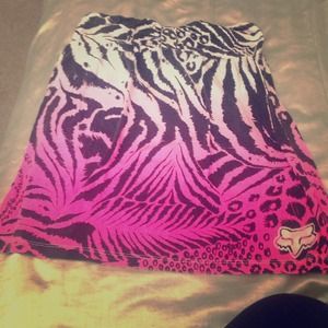Ombré, zebra pattern, strapless top