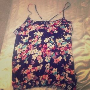 Floral, aerie, spaghetti strapped top