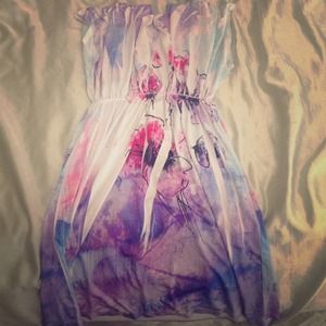 Silk, floral deep v top