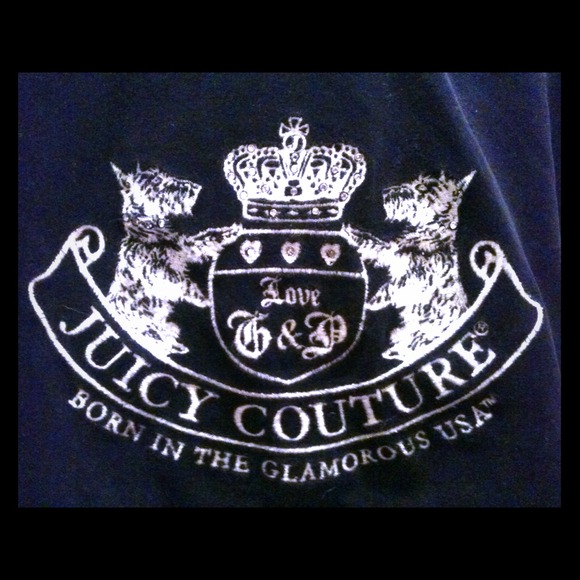 Juicy Couture black velour hoodie