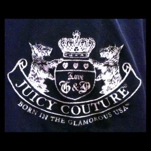 Juicy Couture black velour hoodie