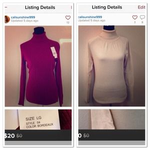 Bundle deal for 2 turtle neck sweaters