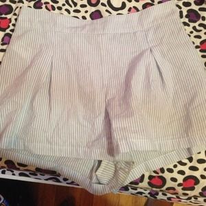 High waist striped shorts