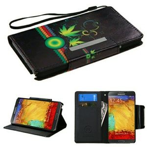 For SAMSUNG Note 3 Jamaica Marijuana Wallet