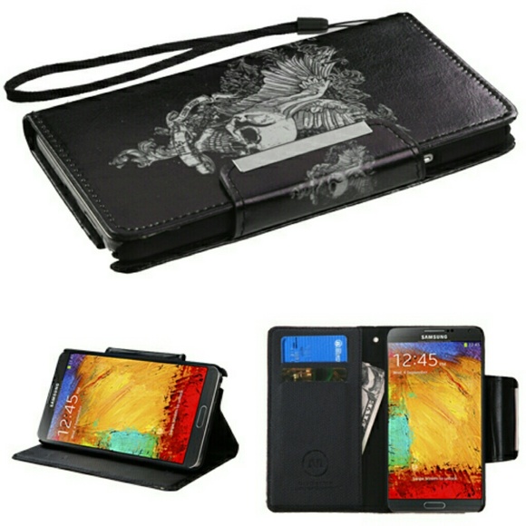 For SAMSUNG NOTE 3 Skull Wing Wallet