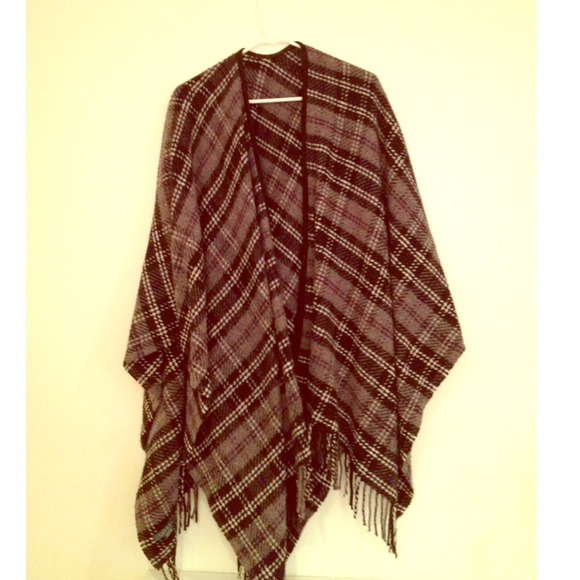 Plaid Poncho