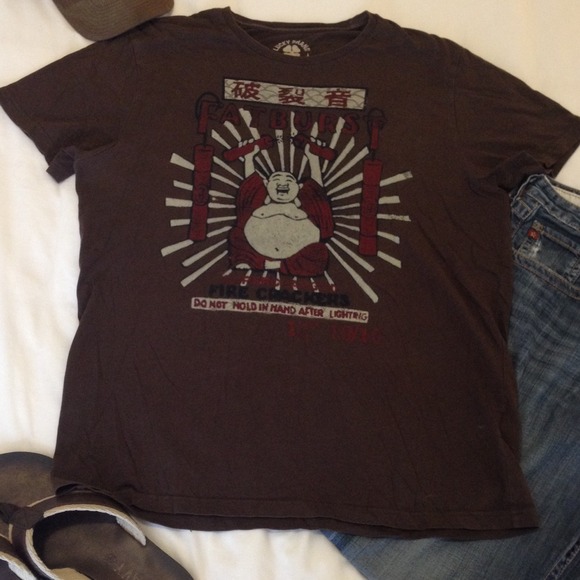 Men's Lucky Brand Brown T-Shirt
