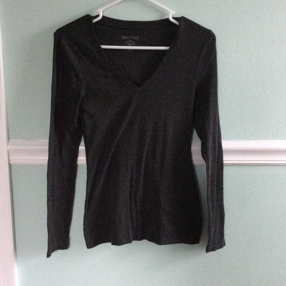 Simple Dark Grey Long Sleeve Top