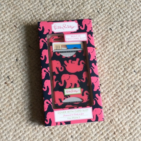 Lilly Pulitzer Accessories - 💯 TUSK IN SUN Cell Phone Pink Elephant Case