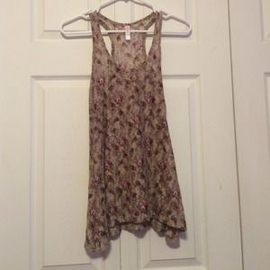 Floral see through  tank top