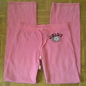JUICY COUTURE HOT PINK LOGO TRACK PANTS - XS/P