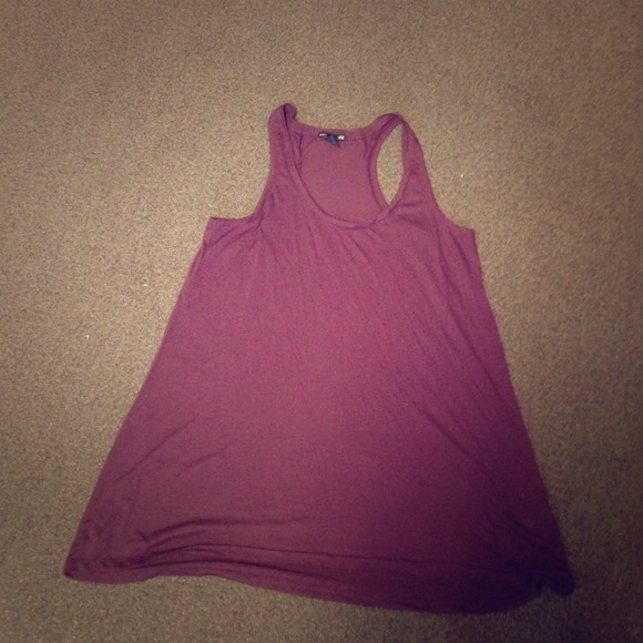 Sheer purple tank top