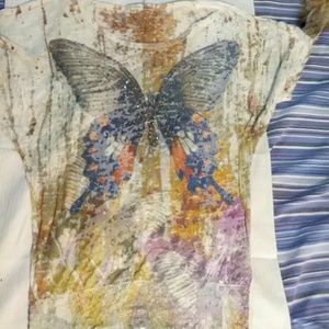 Very cute shear butterfly top