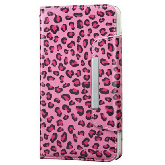 For SAMSUNG NOTE 3 Pink Leopard Wallet
