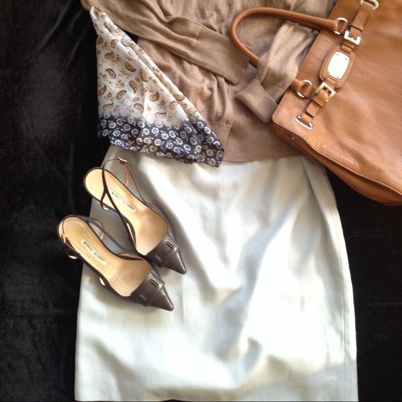 Talbots petite blue silk skirt. Size 10