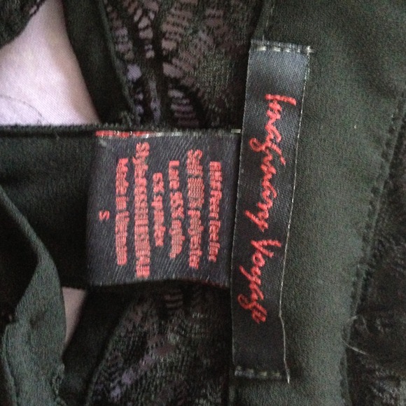 Black Long Sleeved Button Down Top w/ Back Cutout - Picture 2 of 4