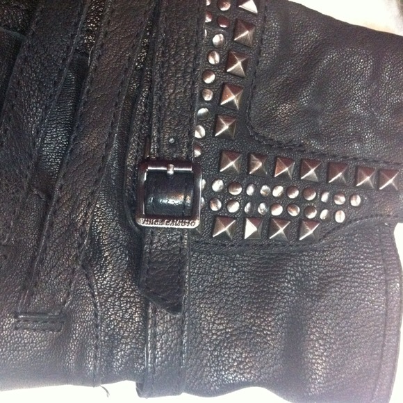 Vince Camuto Studded Moto Boots - Picture 2 of 4