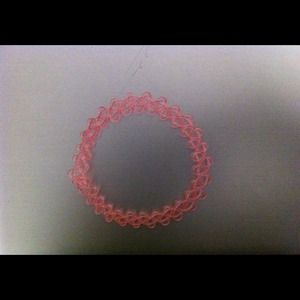 Pink glitter tattoo choker