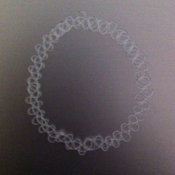 Clear glitter tattoo choker