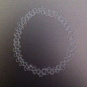 Clear glitter tattoo choker