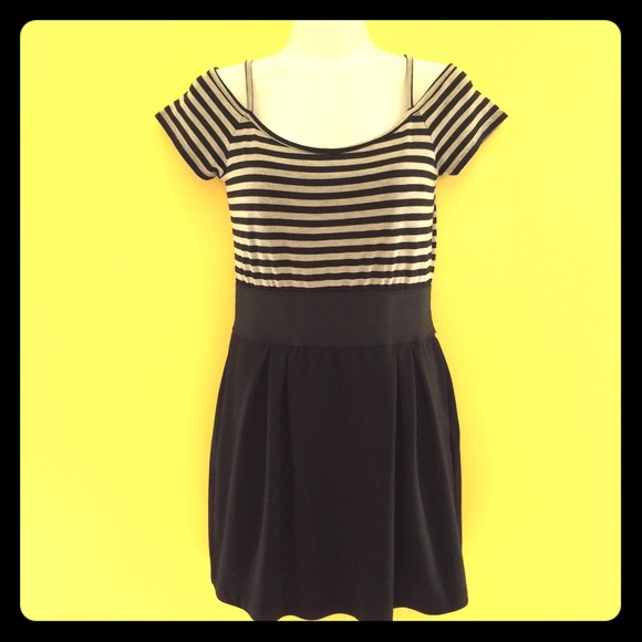 Black and White Stripe Dress or Long Top