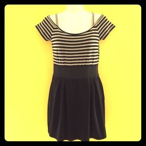 Black and White Stripe Dress or Long Top