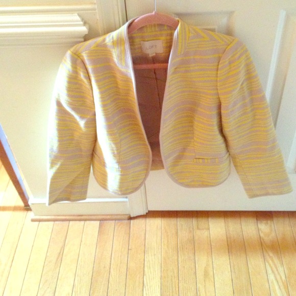 Cute collarless jacket by Ann Taylor