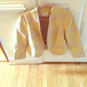 Cute collarless jacket by Ann Taylor