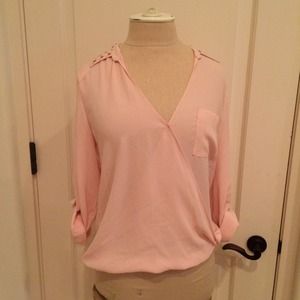 Pink Chiffon Studded Blouse