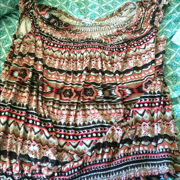 Plus size flowy top Aztec/tribal print top