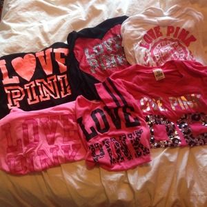 💕BUNDLE! 6 VS PINK SHIRTS