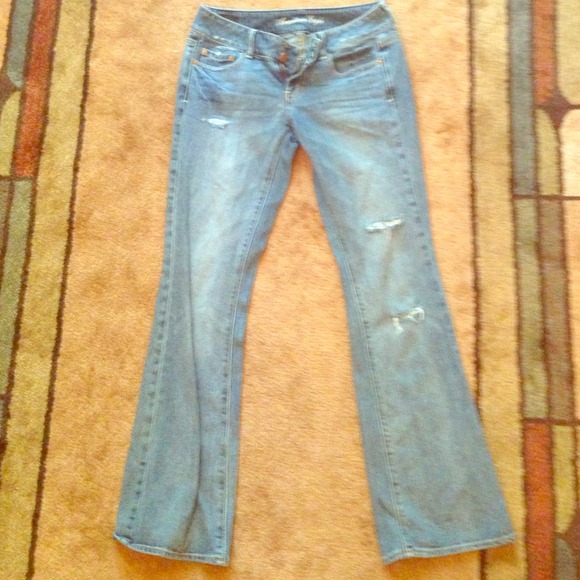 Distressed artist style jeans