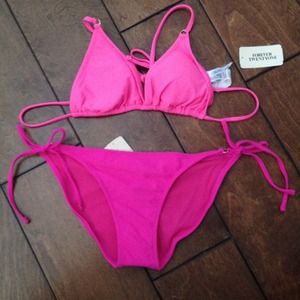 Hot pink bikini swim suit