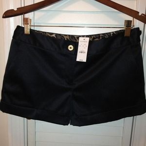 Express satin black fancy shorts size 6 brand new!