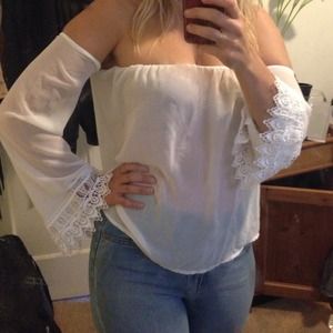 White boho top