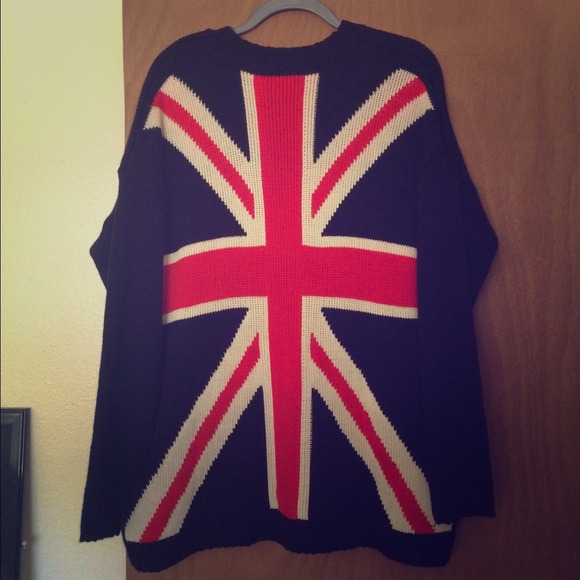 Forever 21 Sweaters - British flag cardigan