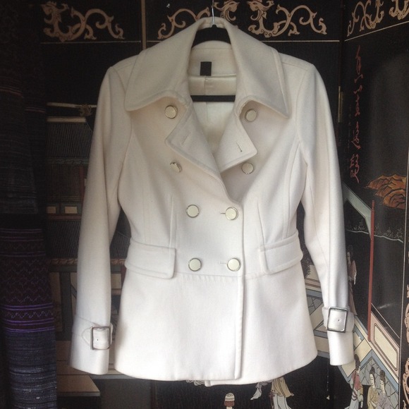 White House Black Market Jackets & Blazers - WHBM Winter White fully lined wool jacket.