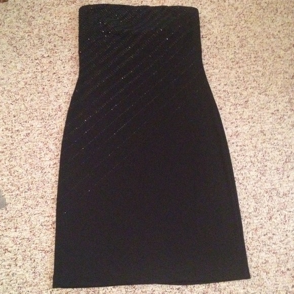 Express tube top dress with beading