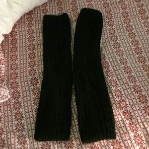Black Knit Leg Warmers