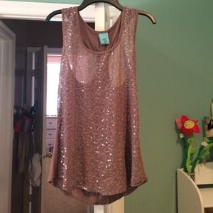 Sequined tank top