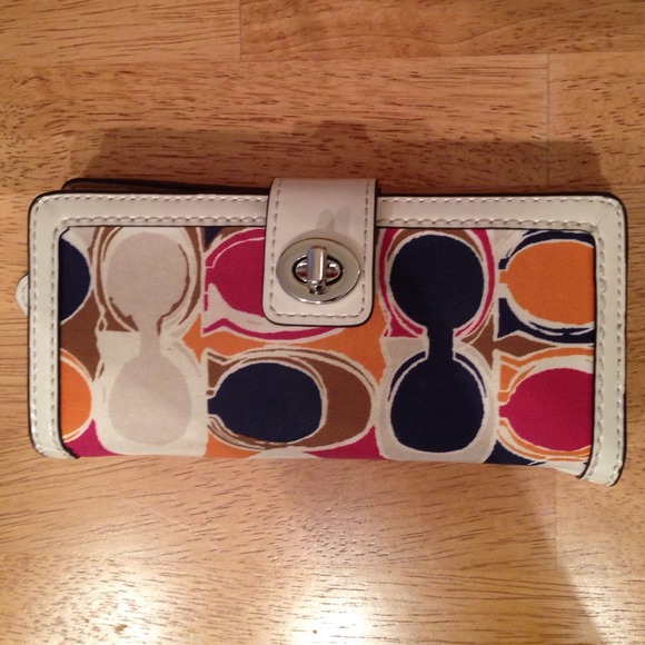 Coach Wallet- Silk Multi-colored