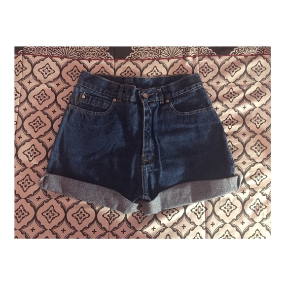 High waist denim shorts