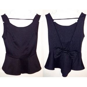 Peplum with bow