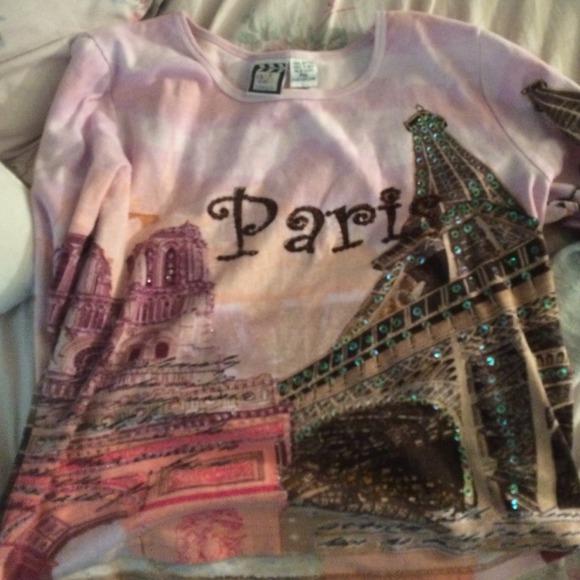Paris graphic sequin sweater