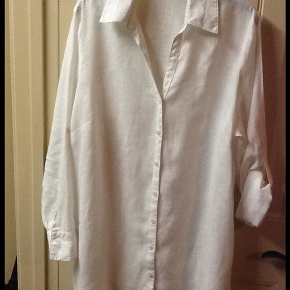 Great 100% linen long top.