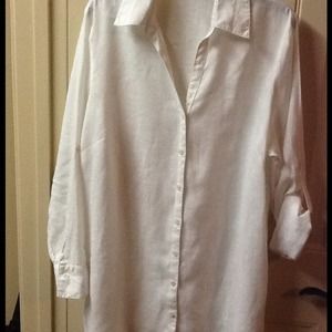 Great 100% linen long top.