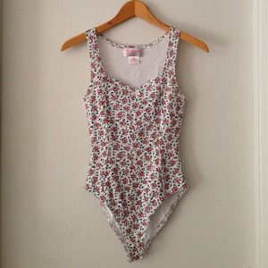 Vintage floral bodysuit
